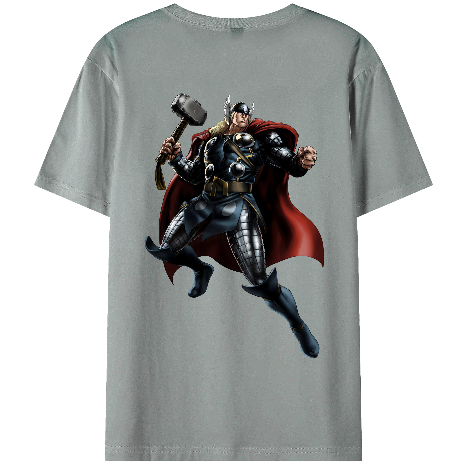（画像用） アベンジャーズ The Avengers 綿100％ メンズ半袖Tシャツ（バックプリント） 通気性
